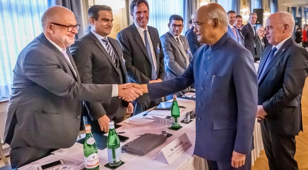 Visit of the President of India in Switzerland, His Excellency Ram Nath Kovind together with Federal Councillor of Switzerland Ueli Maurer